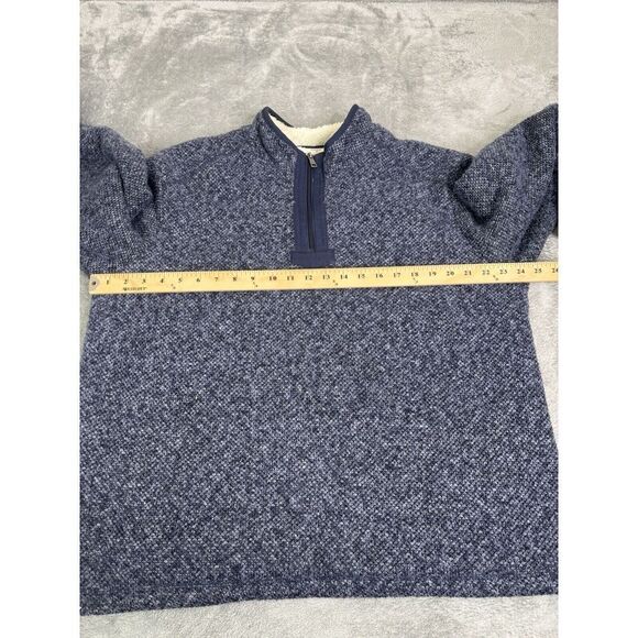 Orvis Men's Brighton Quarter Zip Sweater Size XL Blue - Picture 8 of 11